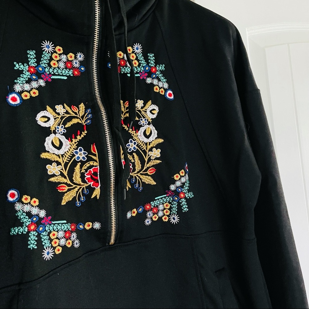 Half-Zip Embroidered Sweatshirt
